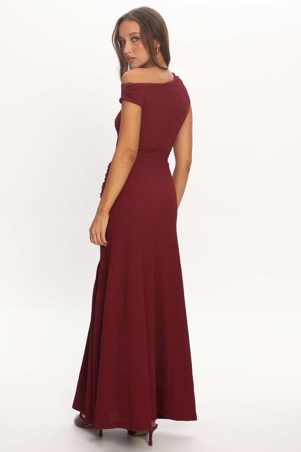 Valentina Wine Dress