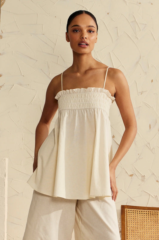 Ivory Cloud Camisole Beige