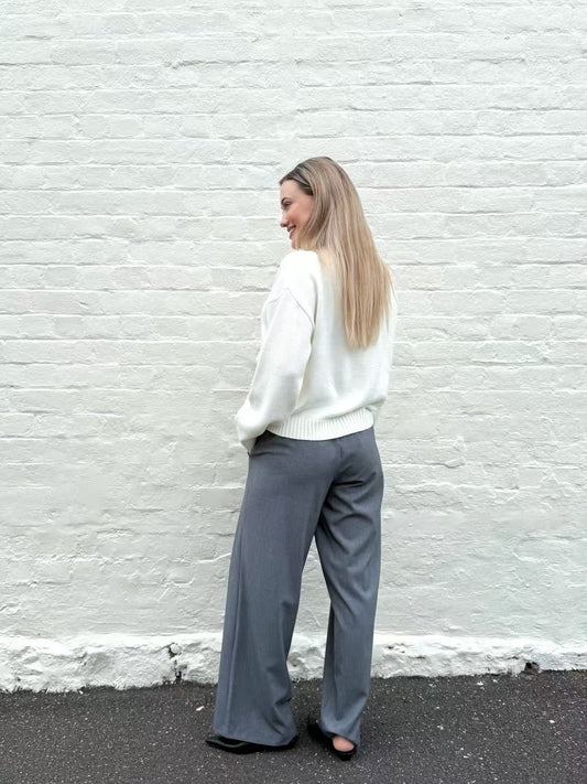 Ivory Melange Shot Cardi