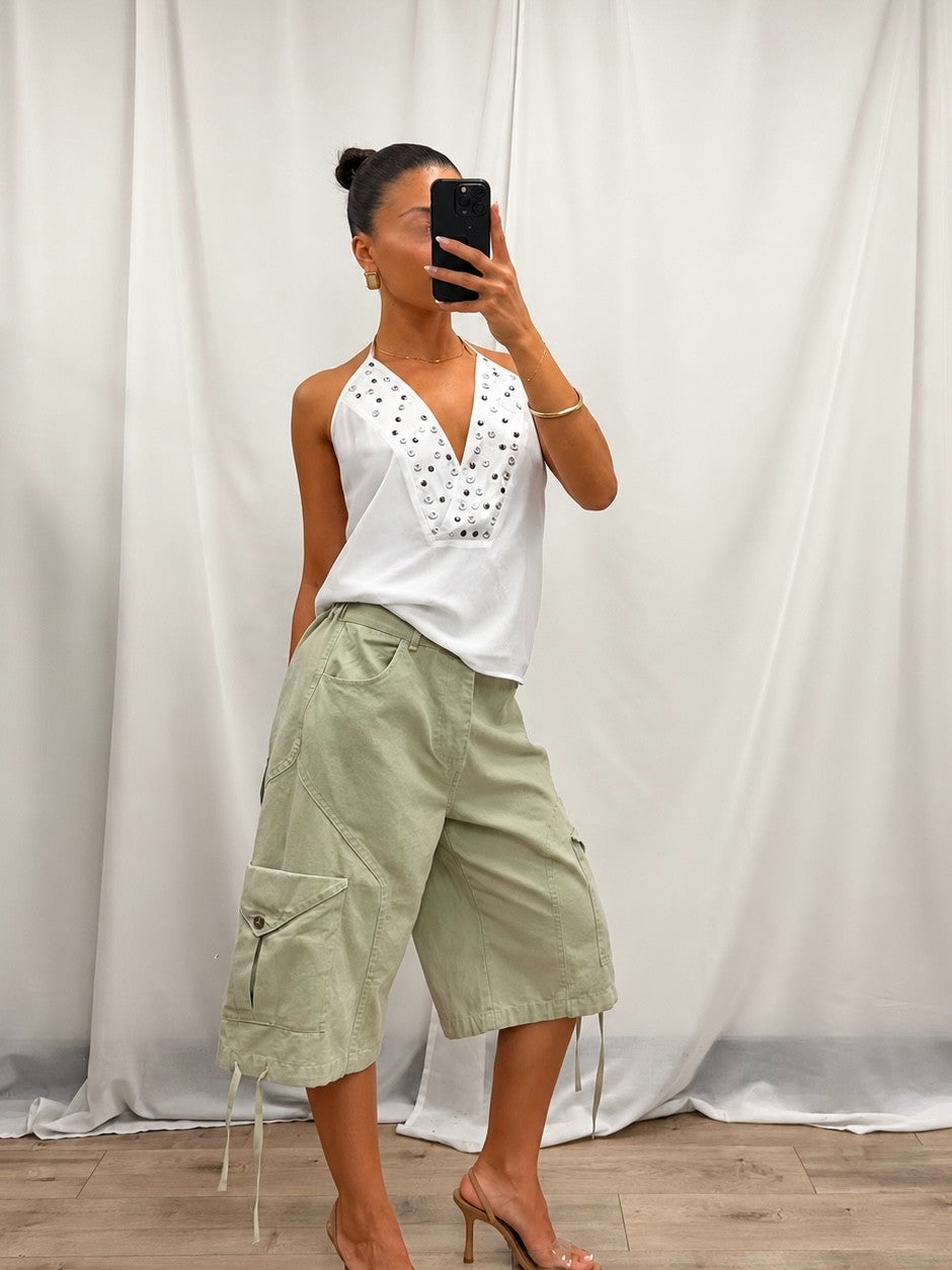 Relaxed Cargo Bermuda Shorts