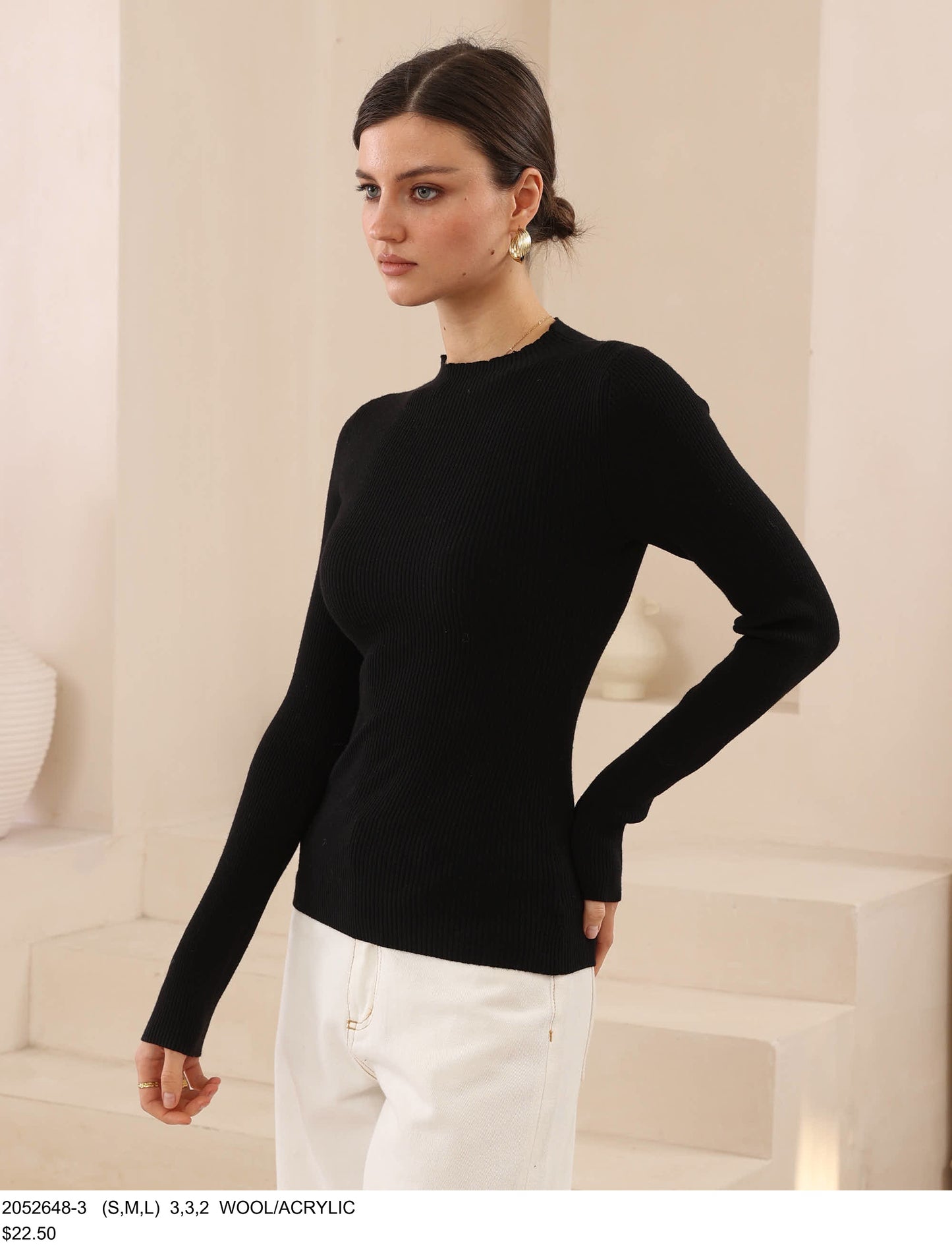Black Basic Long Sleeve