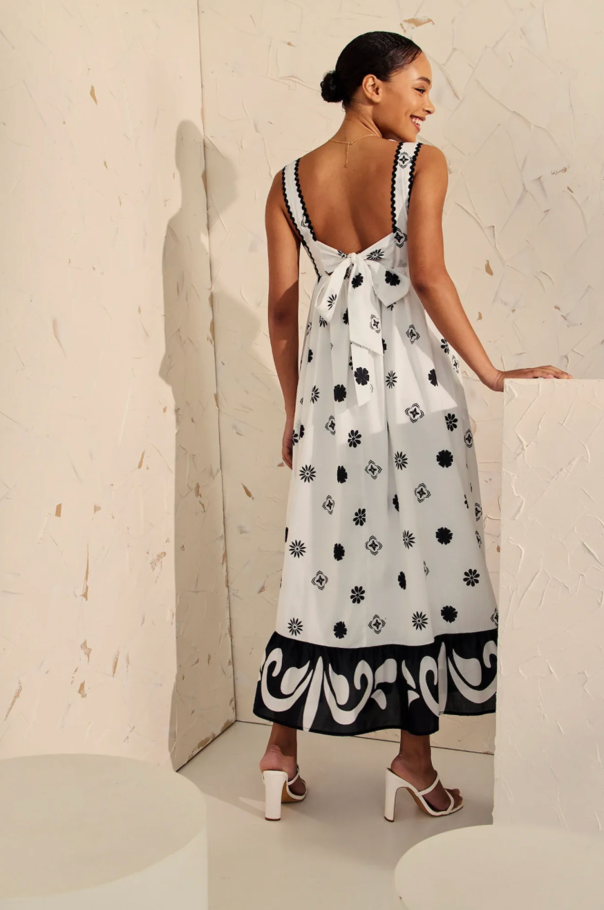 Midnight Blossom Maxi Dress