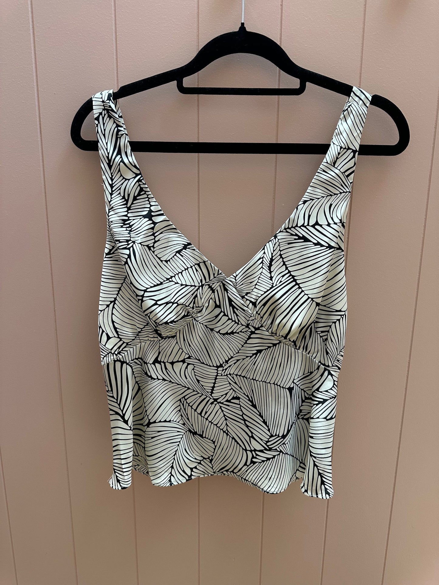 Cream Striped Singlet Top