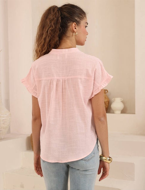 Baby Pink Short Sleeve blouse