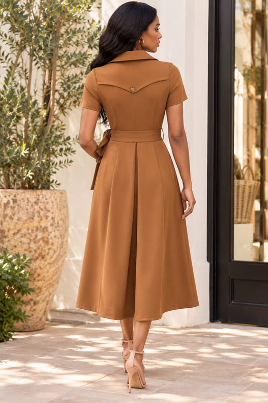 Trench Midi Dress