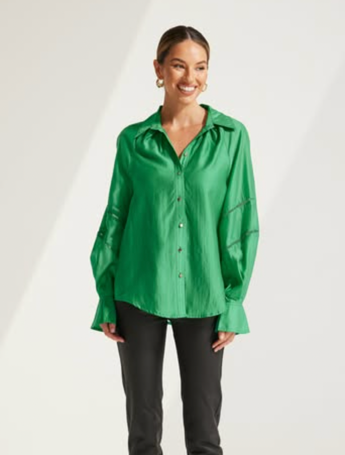 Green Kassidy Crochet Top