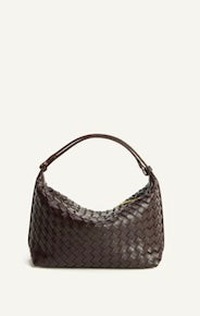Woven Vegan Leather Adjustable Shoulder Bag