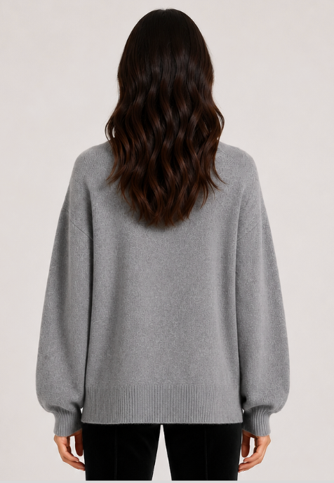 Marl Grey Wool Oversized Jumper