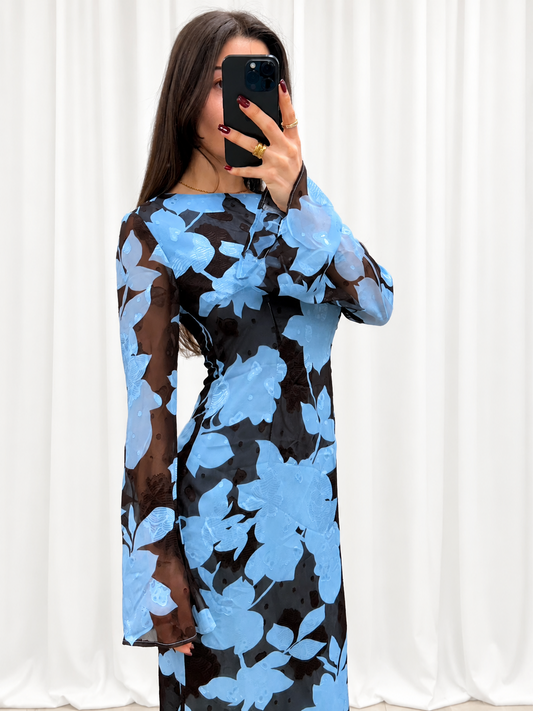Midnight Bloom Floral Maxi Dress