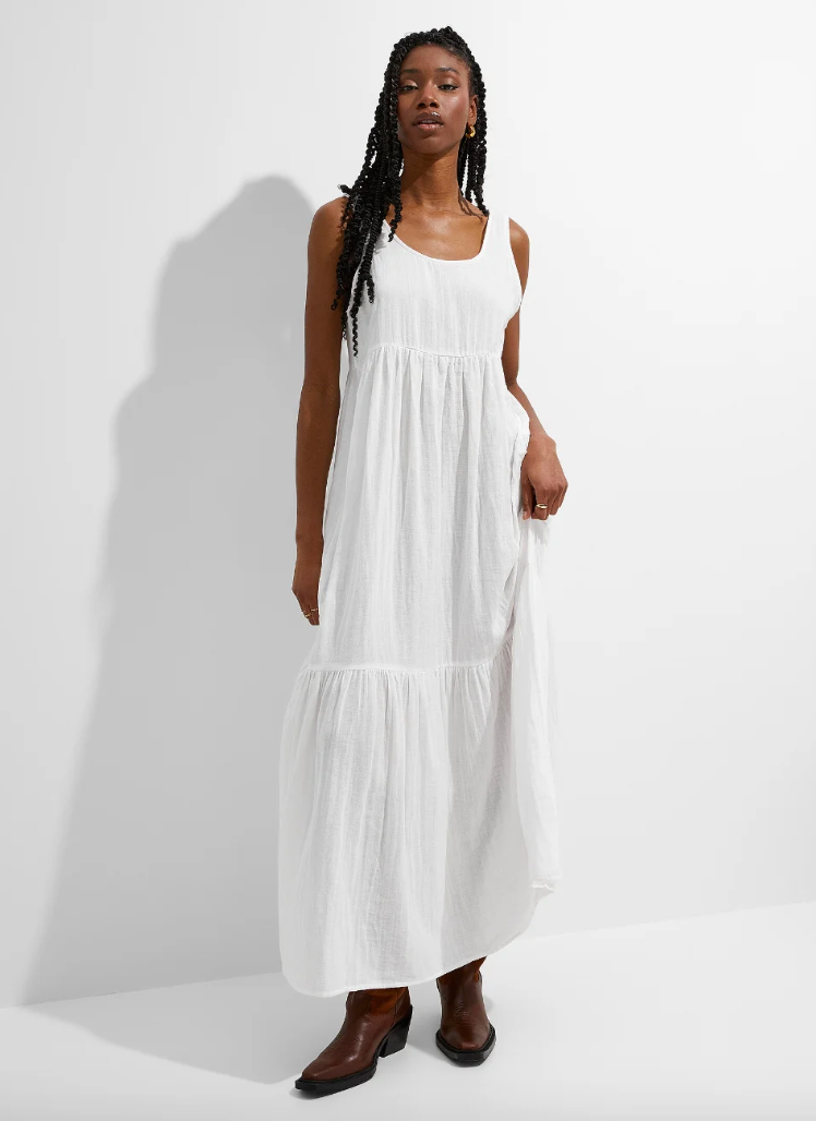 White Tiered Dress