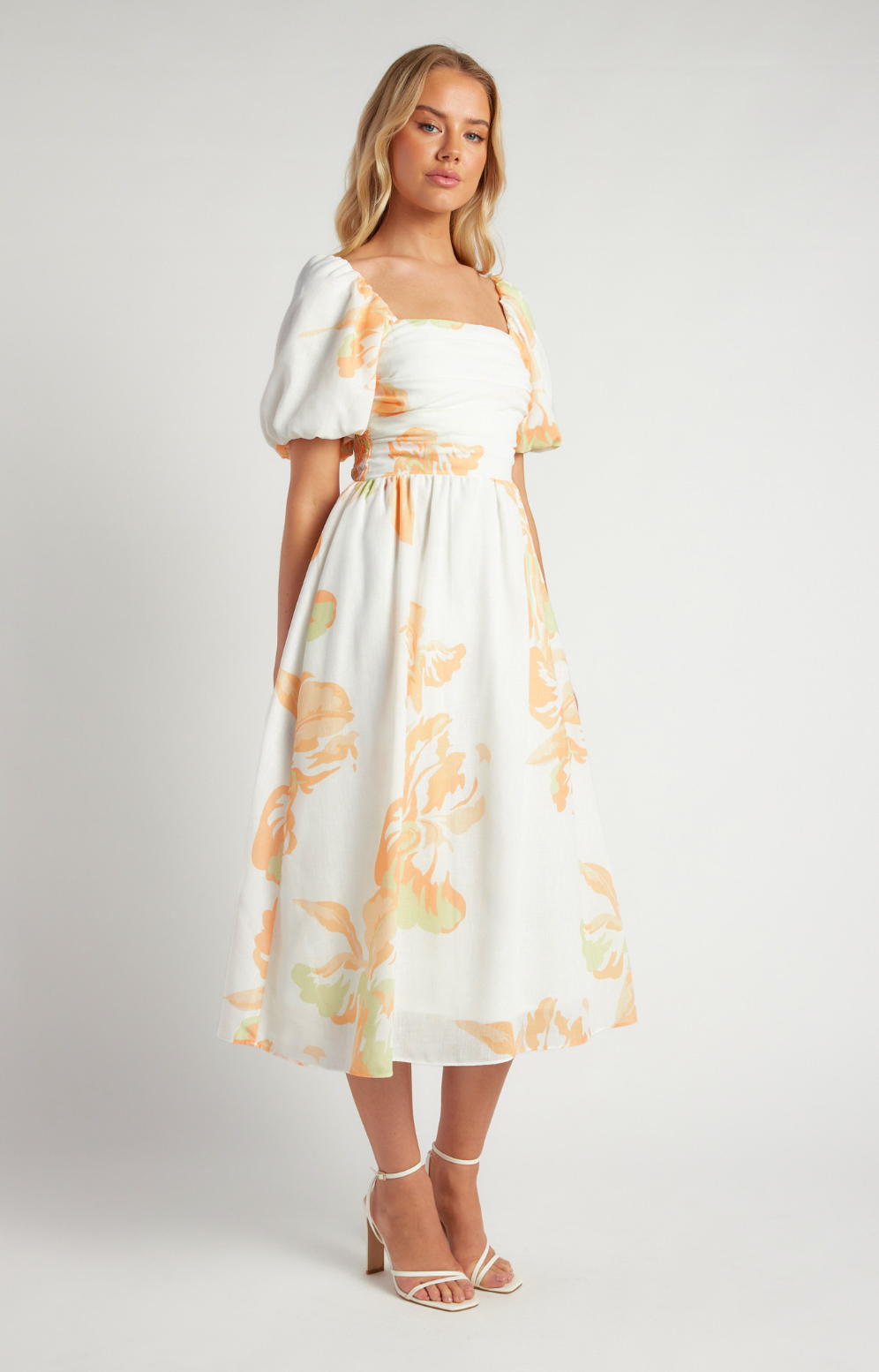 Orange Blossom Midi Dress