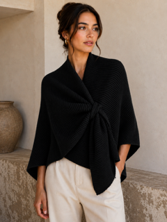 Black Serepe Knit Thread Through