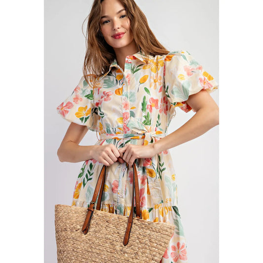 Cotton Floral Maxi Dress