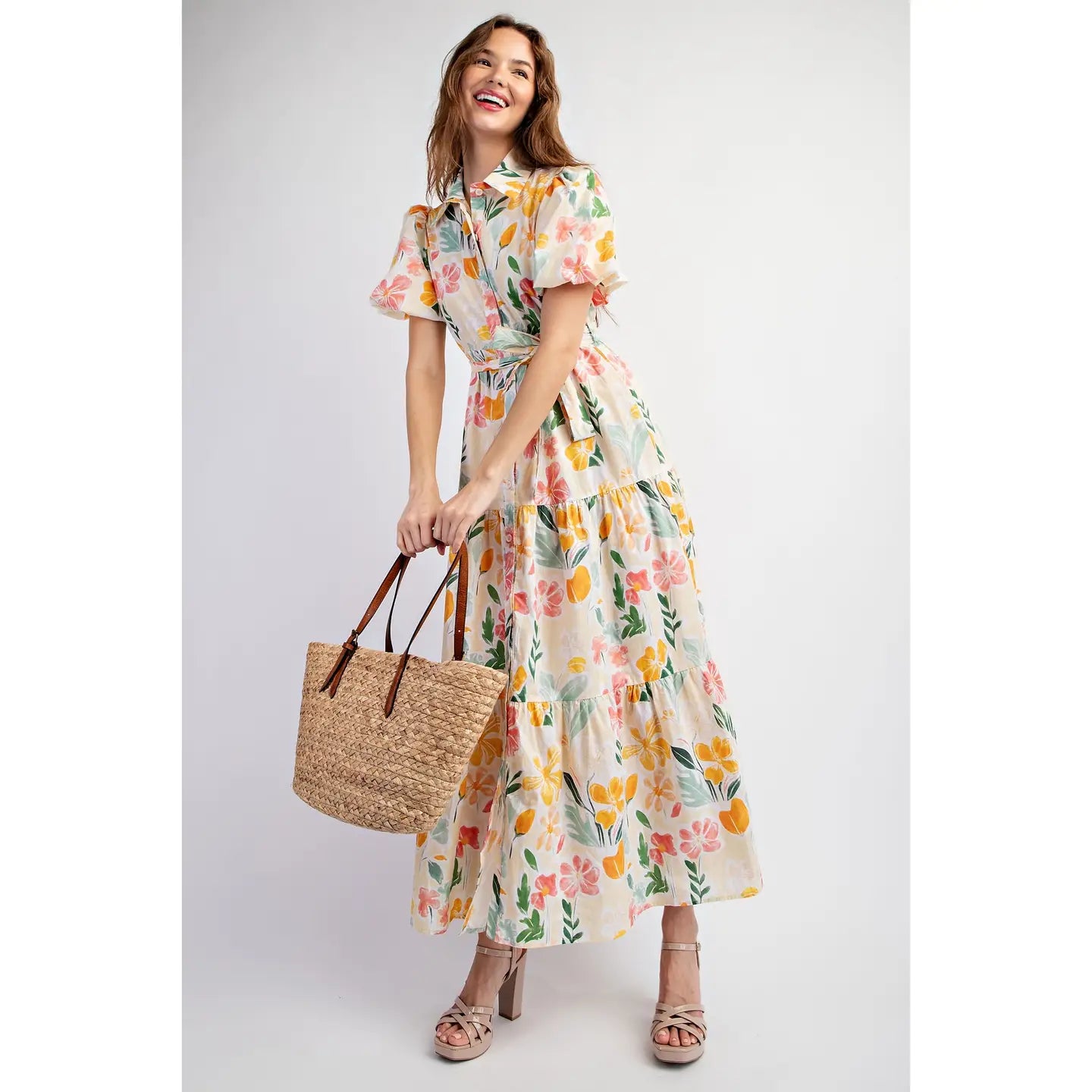 Cotton Floral Maxi Dress
