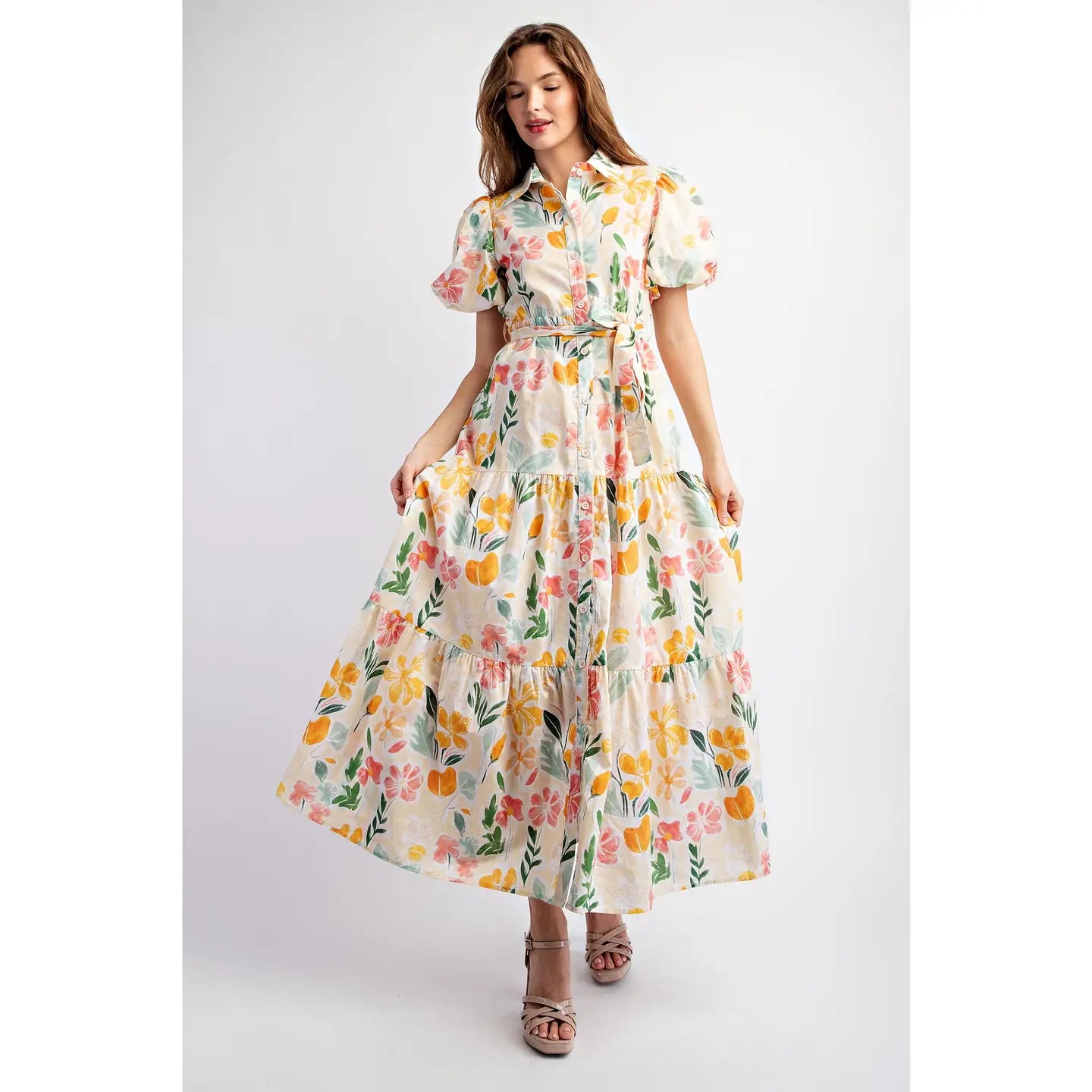 Cotton Floral Maxi Dress