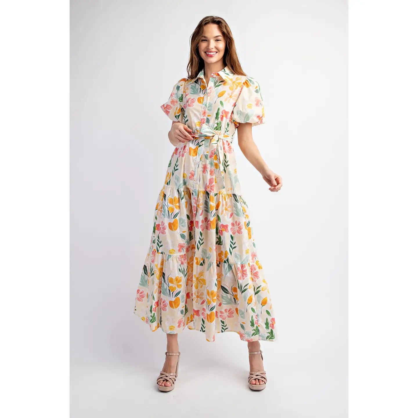 Cotton Floral Maxi Dress