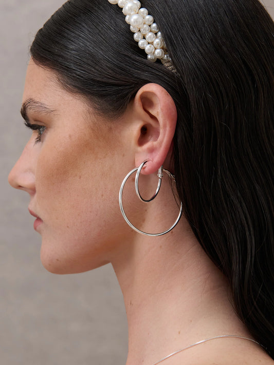Silver Hoops