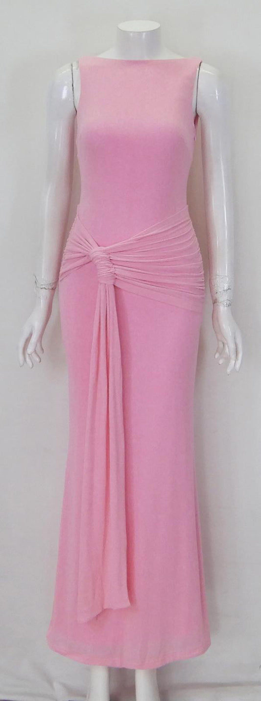 Blush Grace Draped Maxi Dress