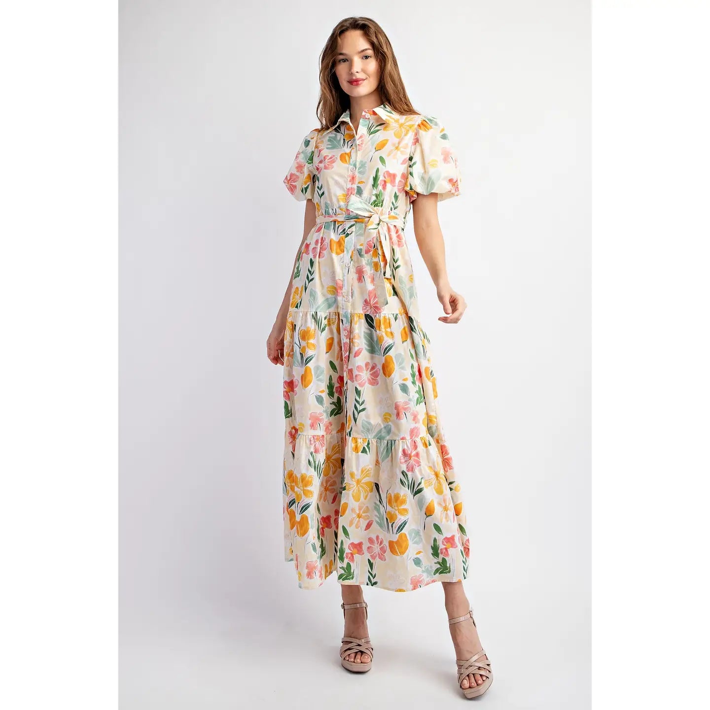 Cotton Floral Maxi Dress