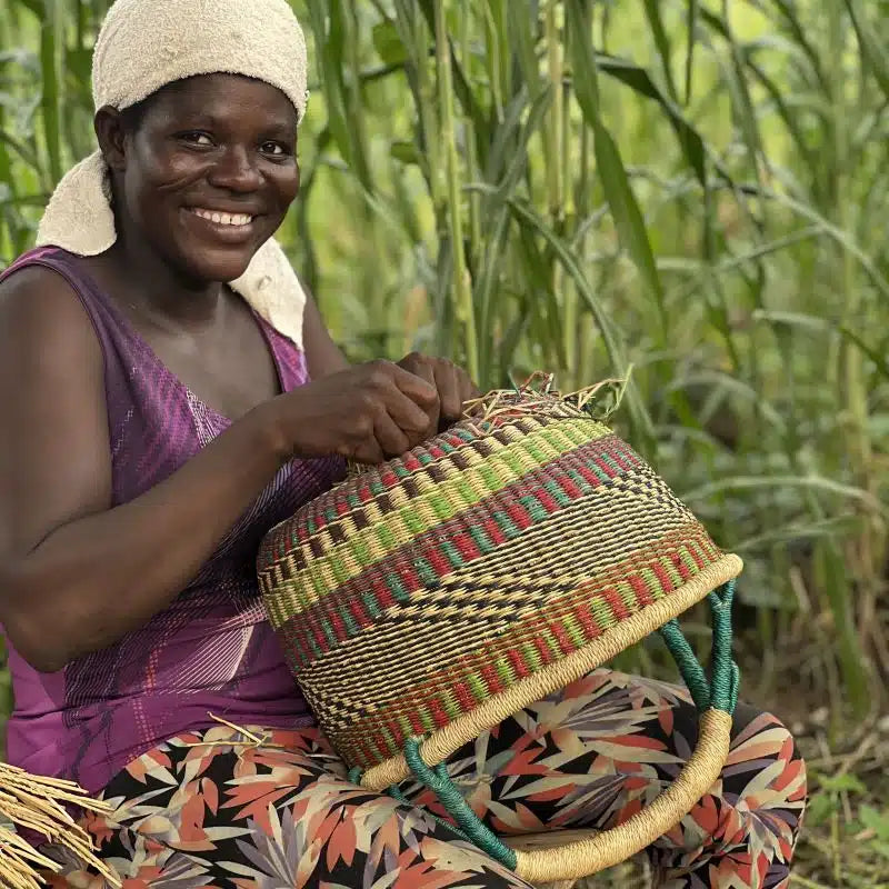 Large Round African Baskets