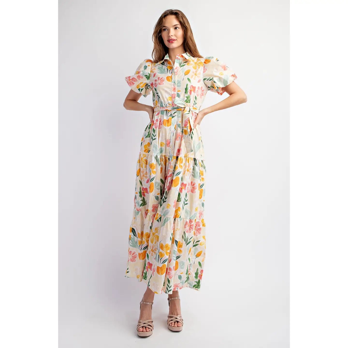 Cotton Floral Maxi Dress