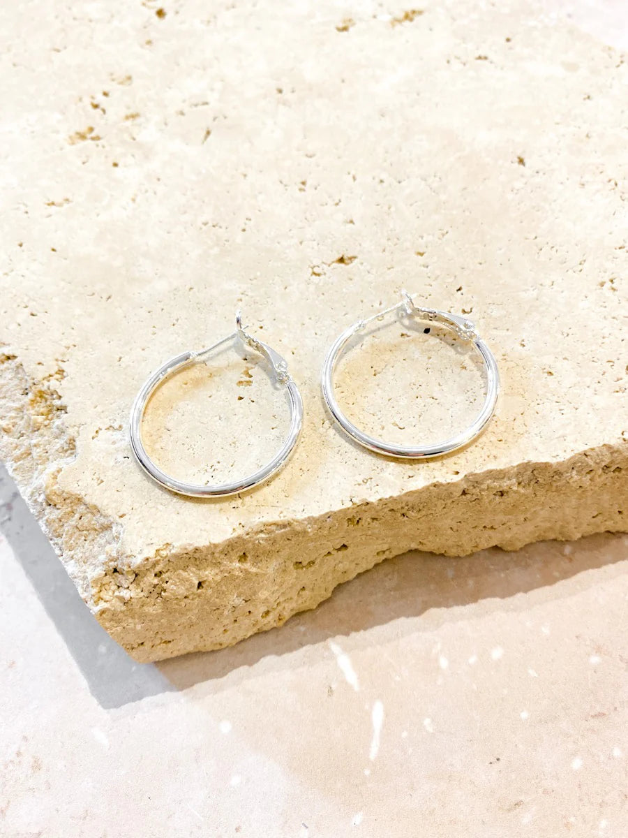 Silver Hoops