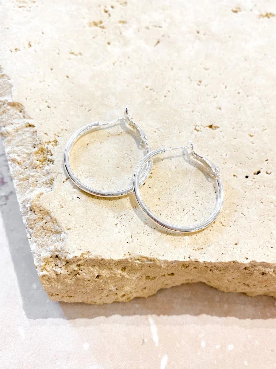 Silver Hoops