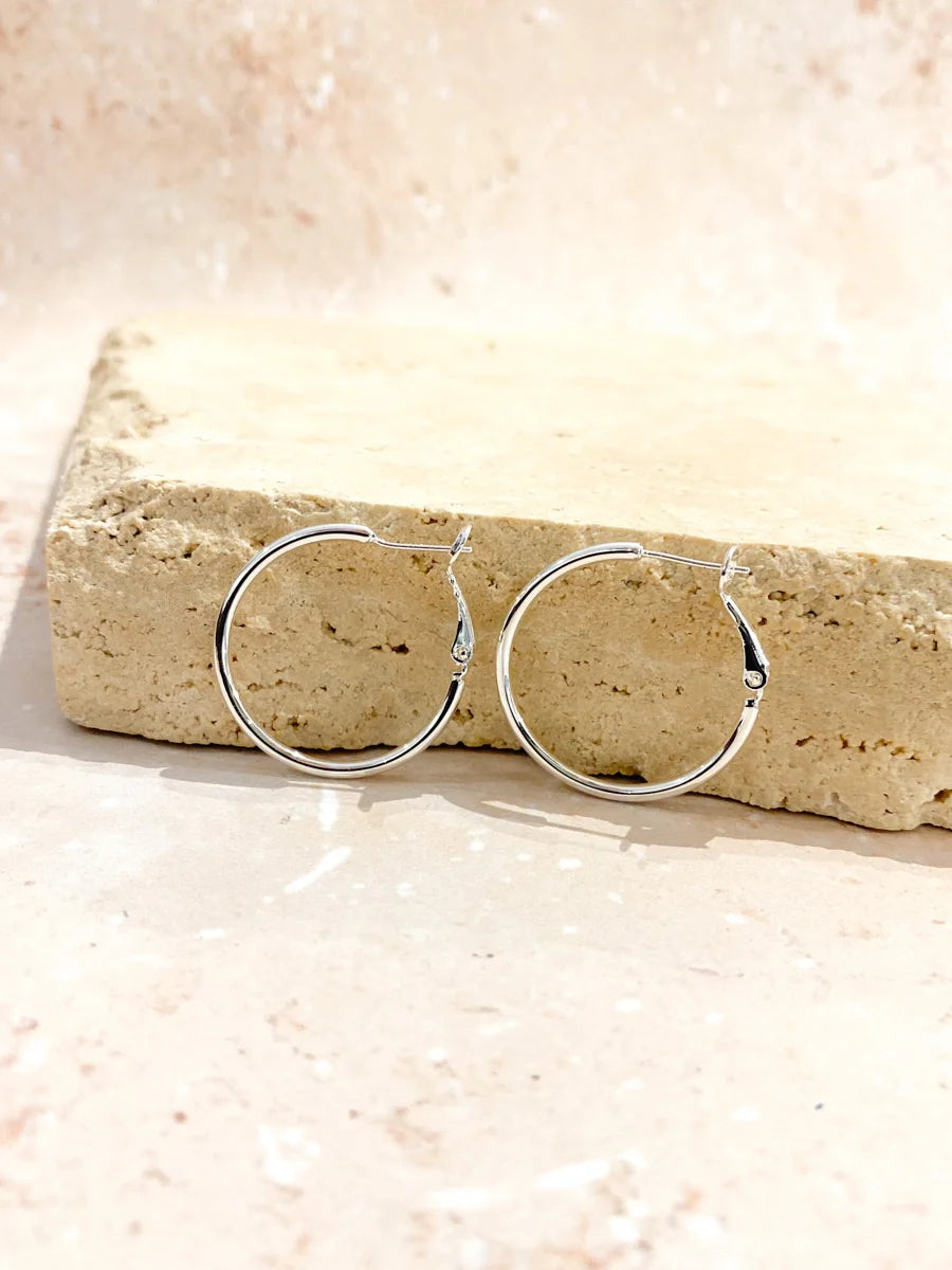 Silver Hoops