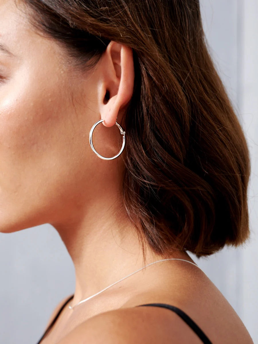Silver Hoops