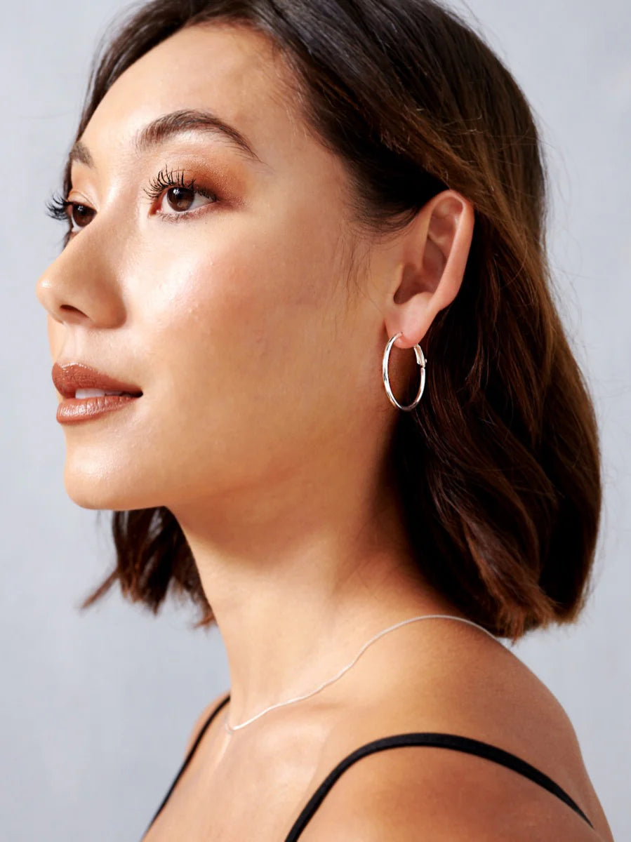 Silver Hoops