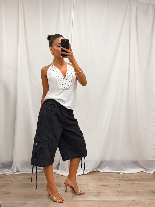 Relaxed Cargo Bermuda Shorts