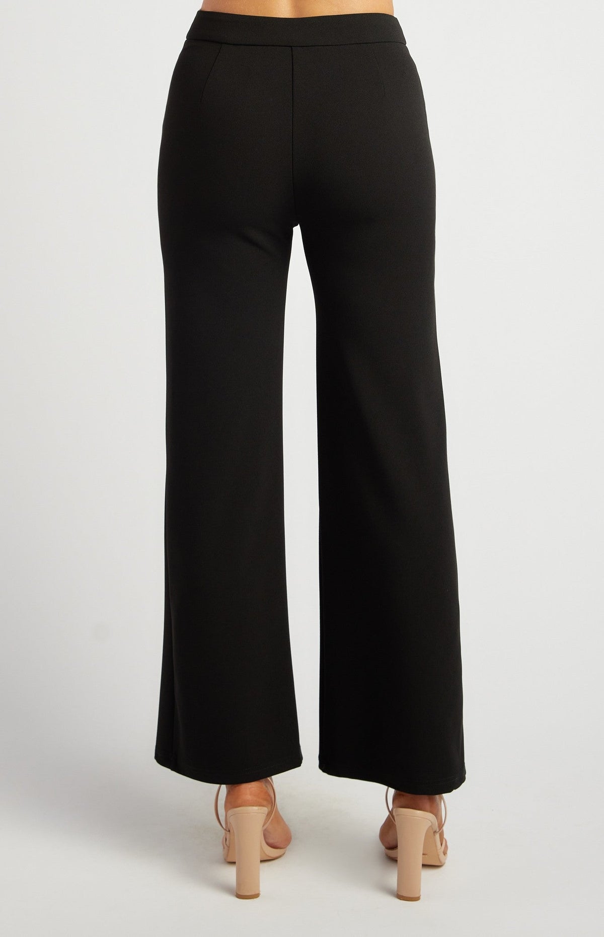 Stretch Jersey High Waisted Straight Leg Pants