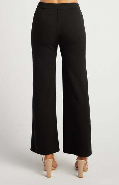 Stretch Jersey High Waisted Straight Leg Pants