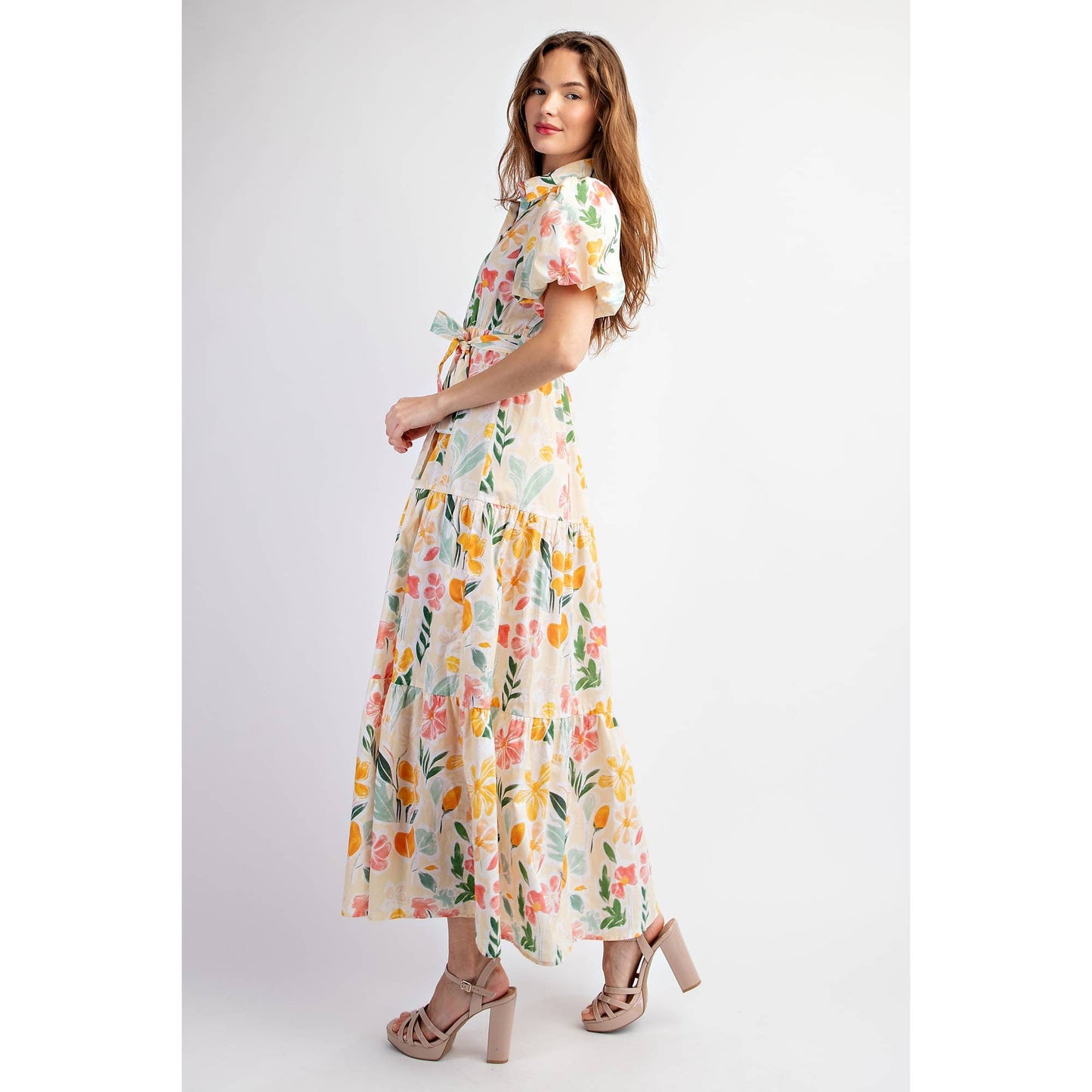 Cotton Floral Maxi Dress