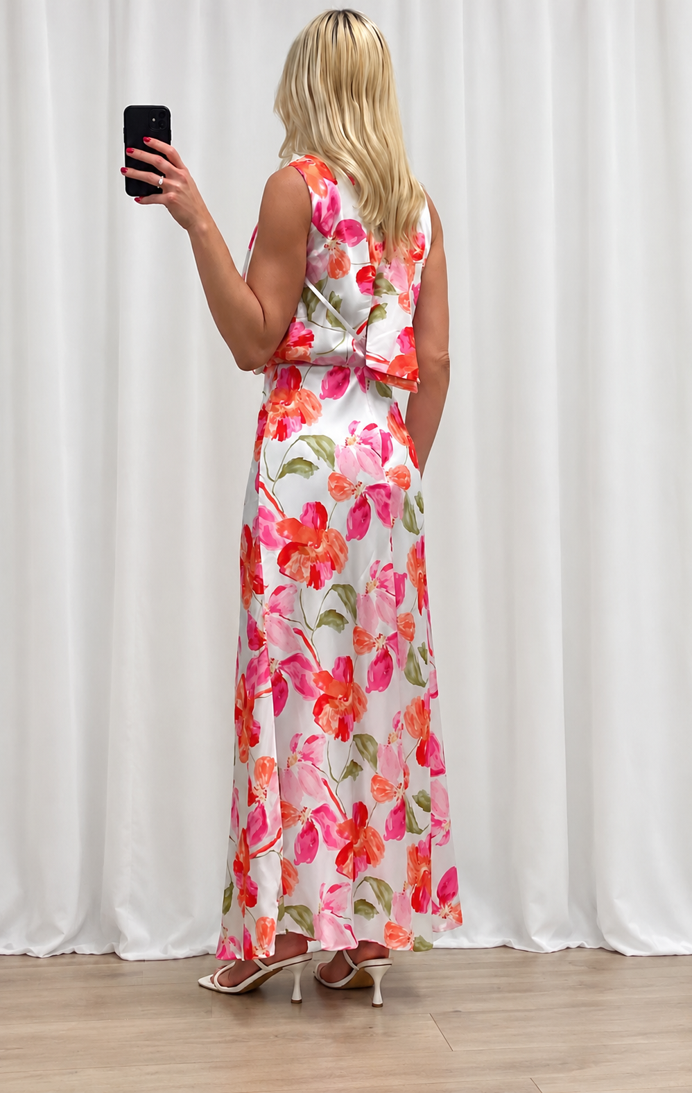 Floral High Neck Maxi Dress