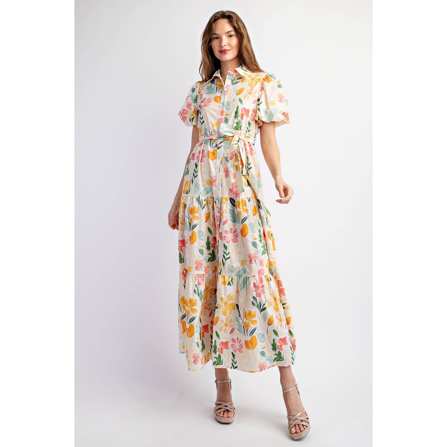 Cotton Floral Maxi Dress