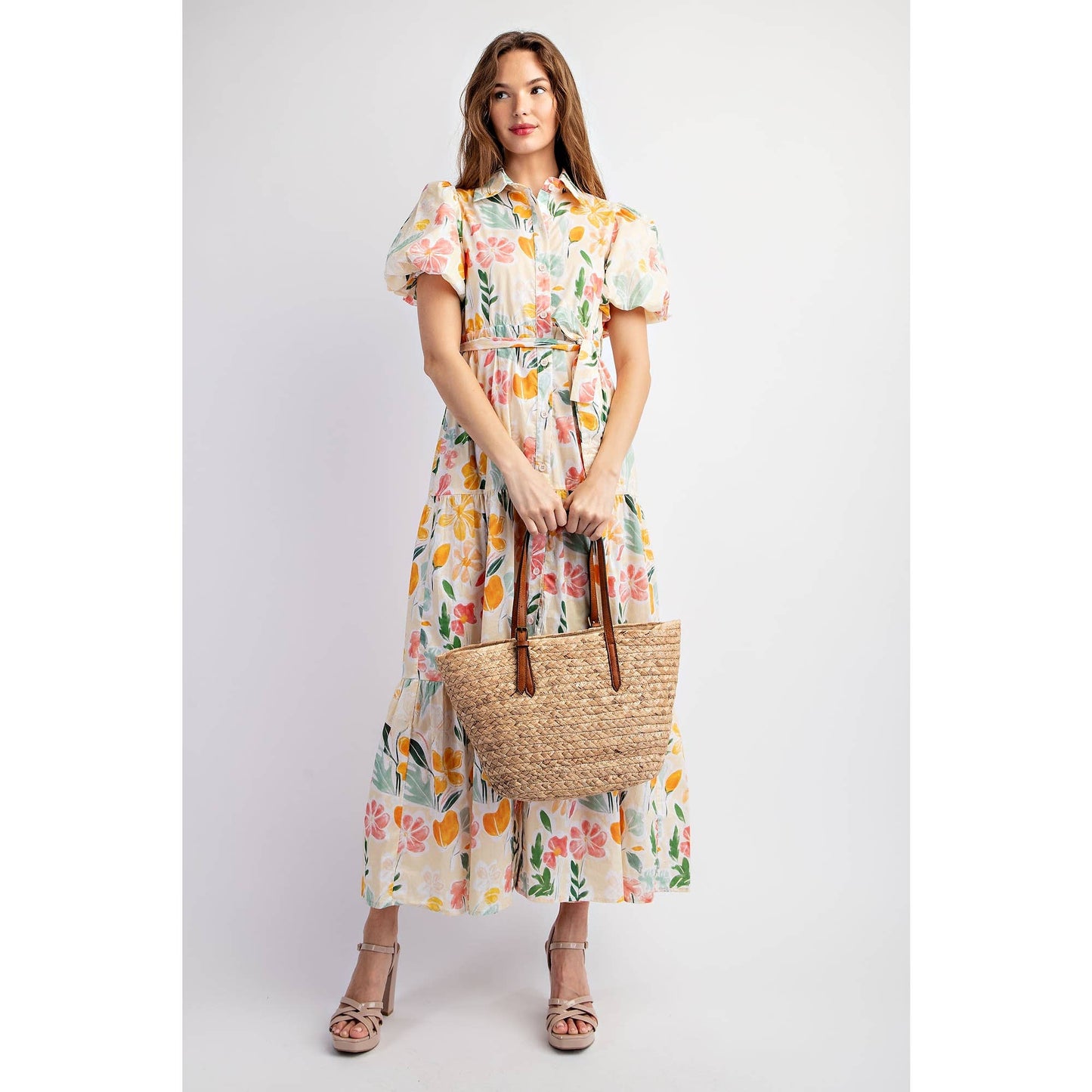 Cotton Floral Maxi Dress