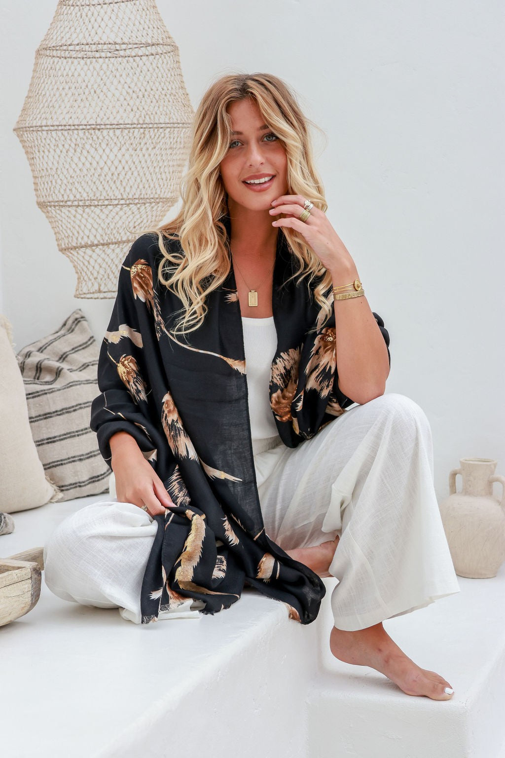 Metalic Gold Foil Scarf
