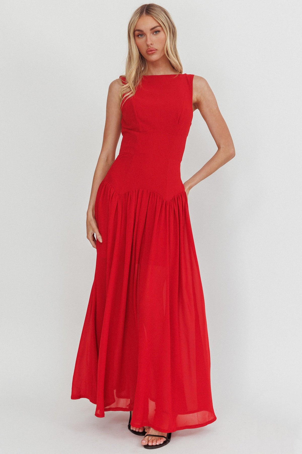 Scarlett Red Maxi Dress