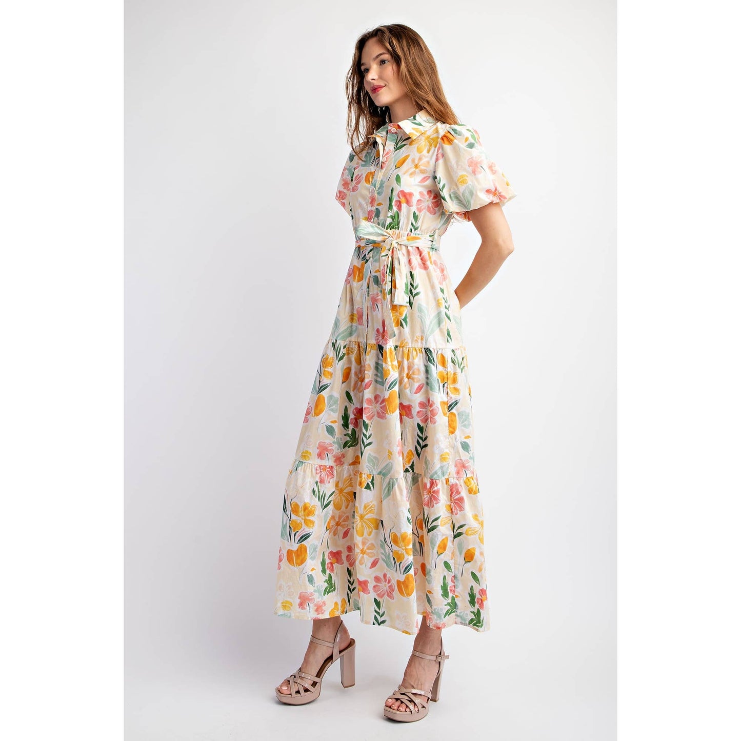 Cotton Floral Maxi Dress