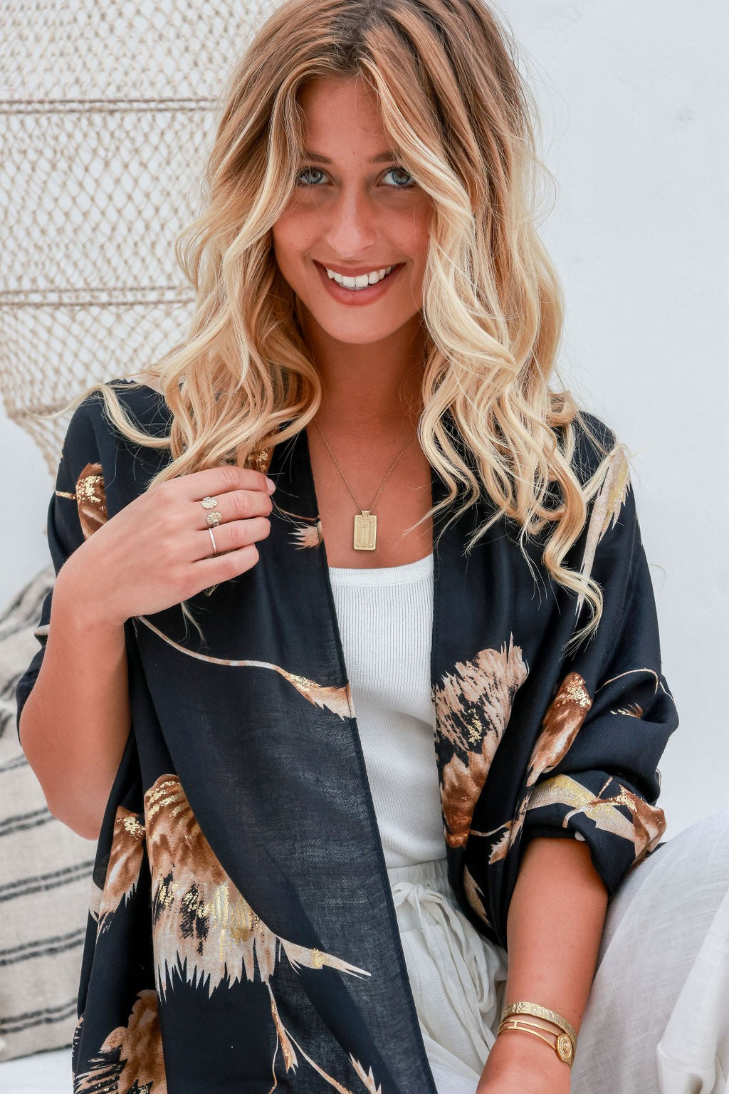 Metalic Gold Foil Scarf