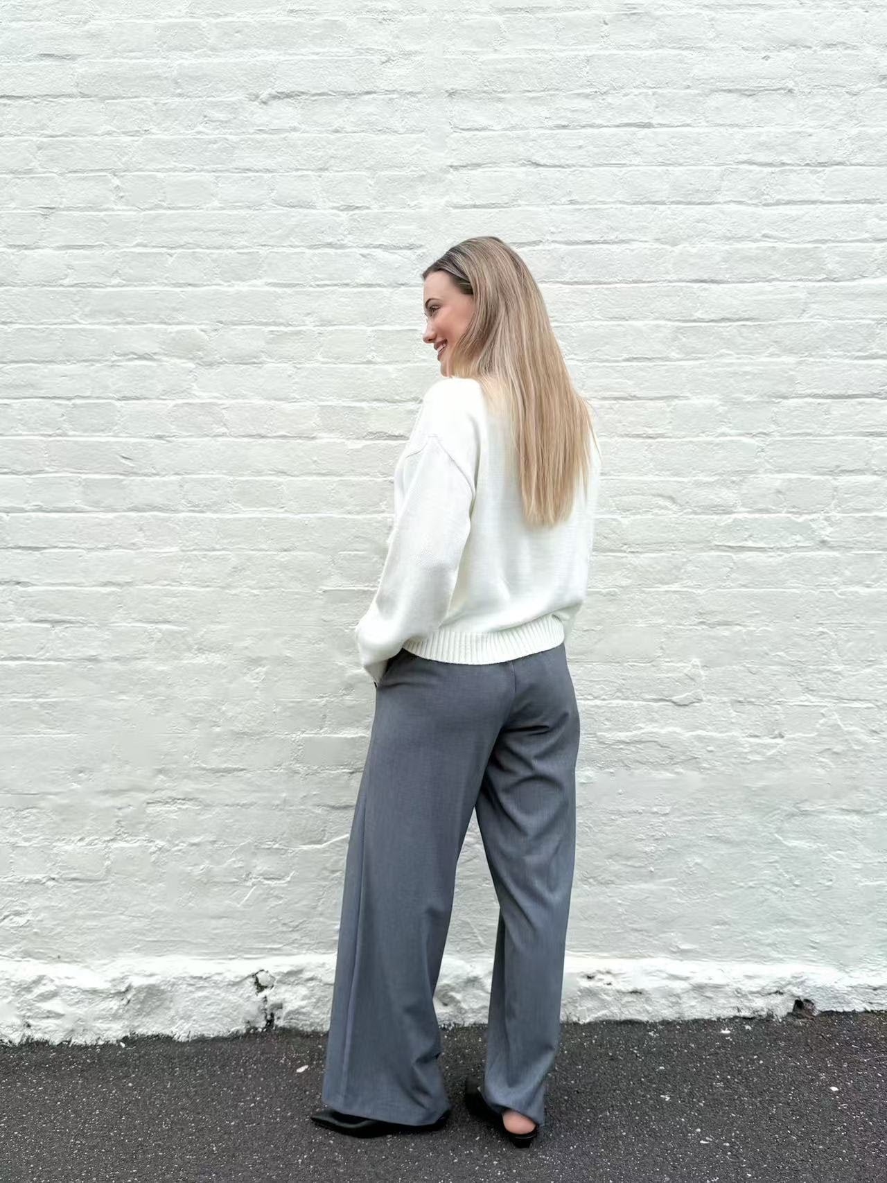 Ivory Melange Shot Cardi