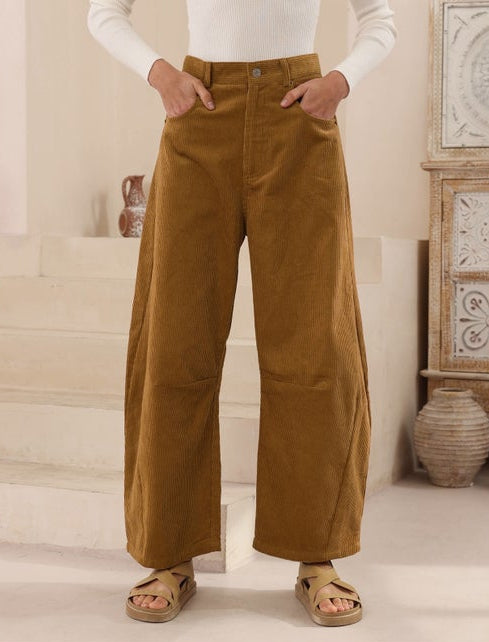 Camel Corduroy Pants
