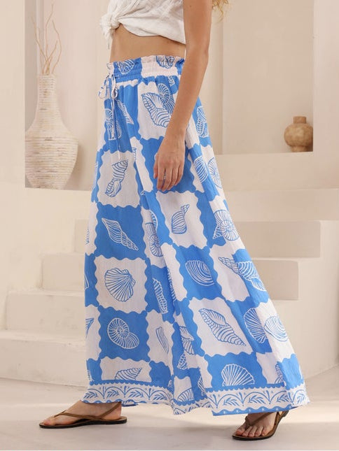 Blue seashell pants