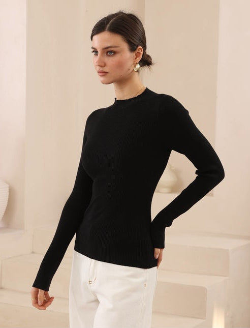 Black Basic Long Sleeve