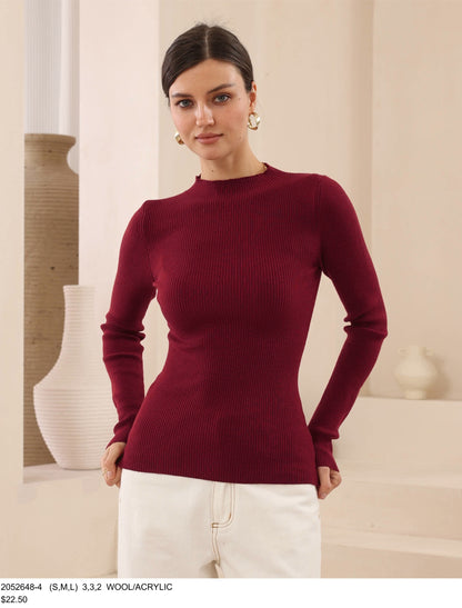 Wine Basic Long Sleeve