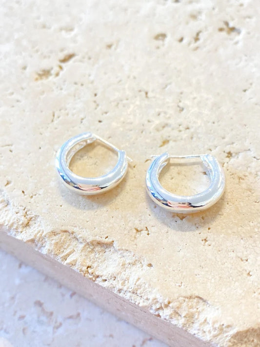 Huggie Sterling Silver Earrings