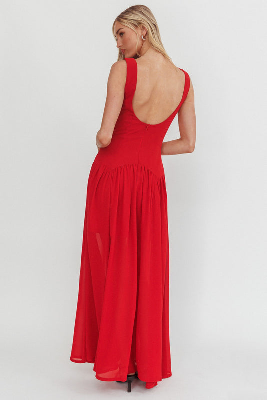 Scarlett Red Maxi Dress