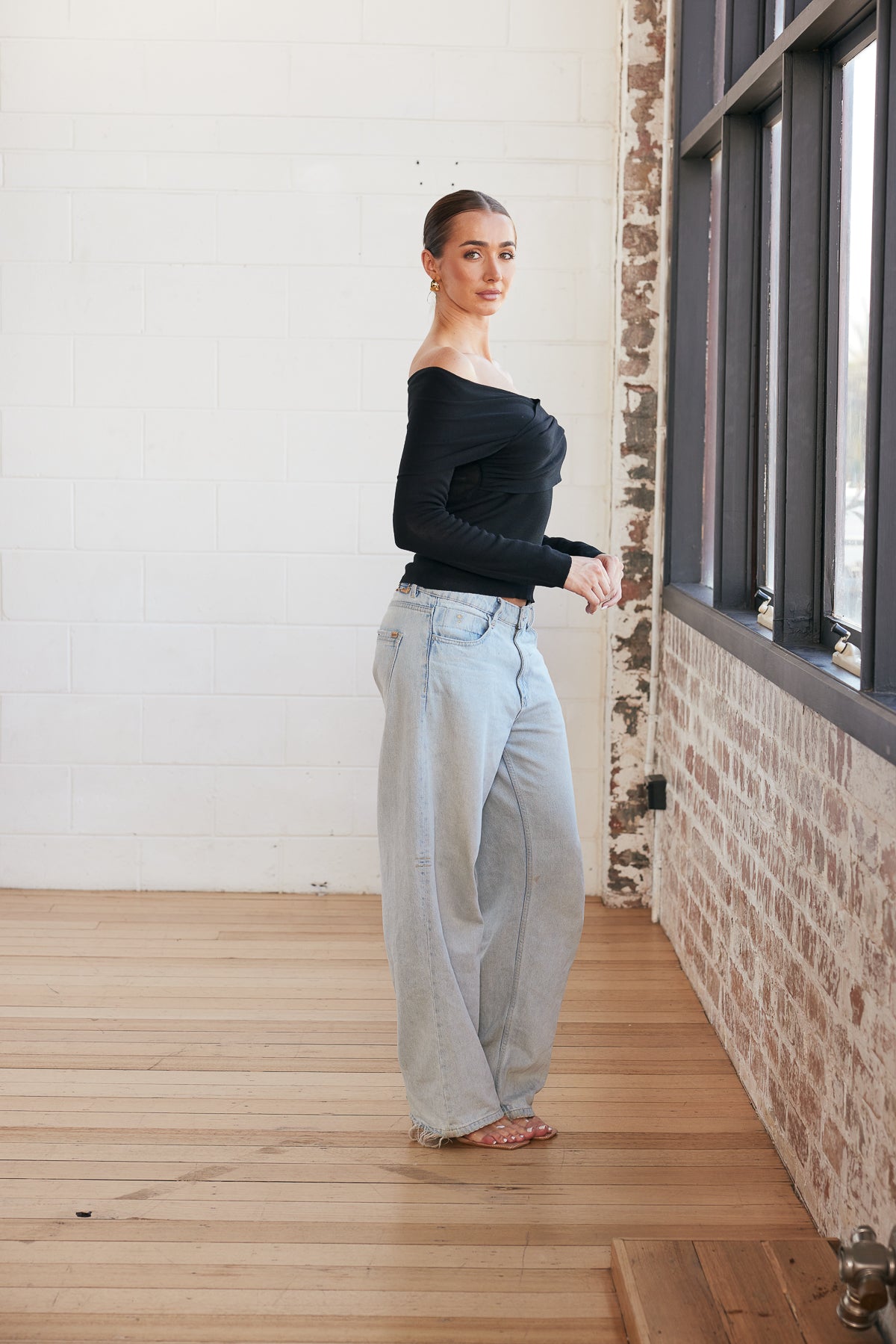 Kinslee Off Shoulder Long Sleeve Knit Top
