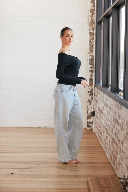 Kinslee Off Shoulder Long Sleeve Knit Top